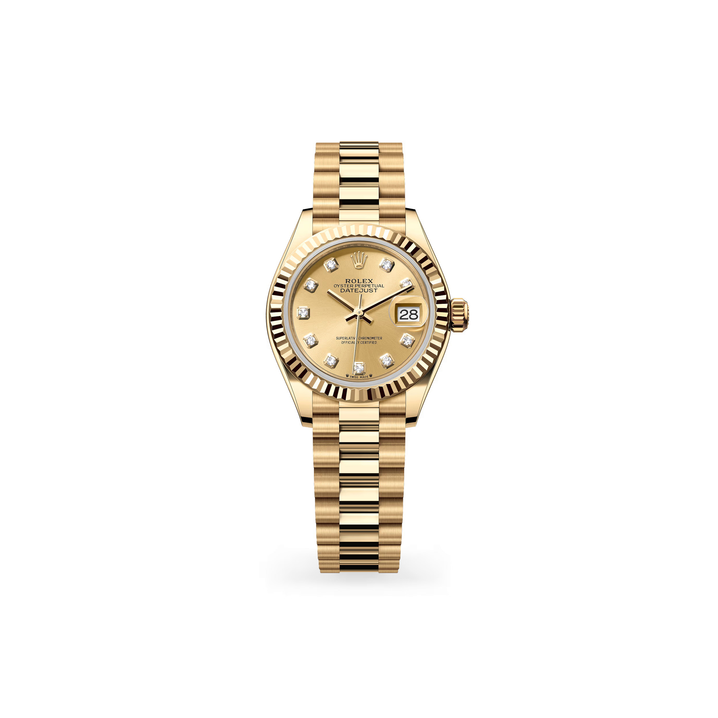 ROLEX LADY-DATEJUST OYSTER, 28 MM, YELLOW GOLD M279178-0017